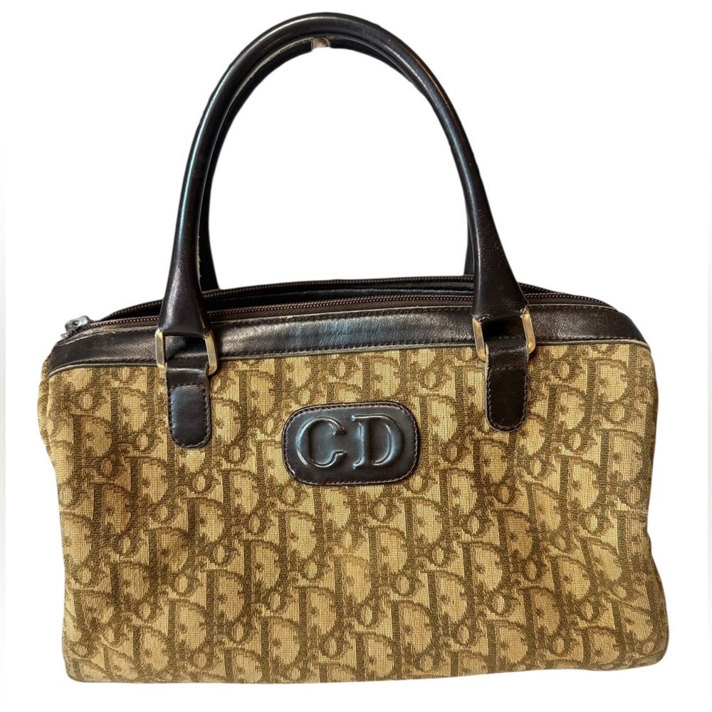 Dior Trotter Brown Canvas Handbag